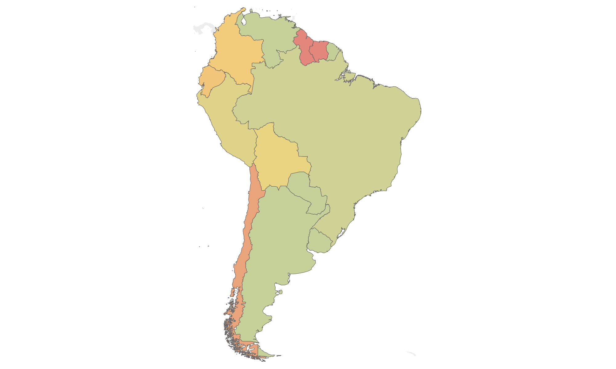 South America map