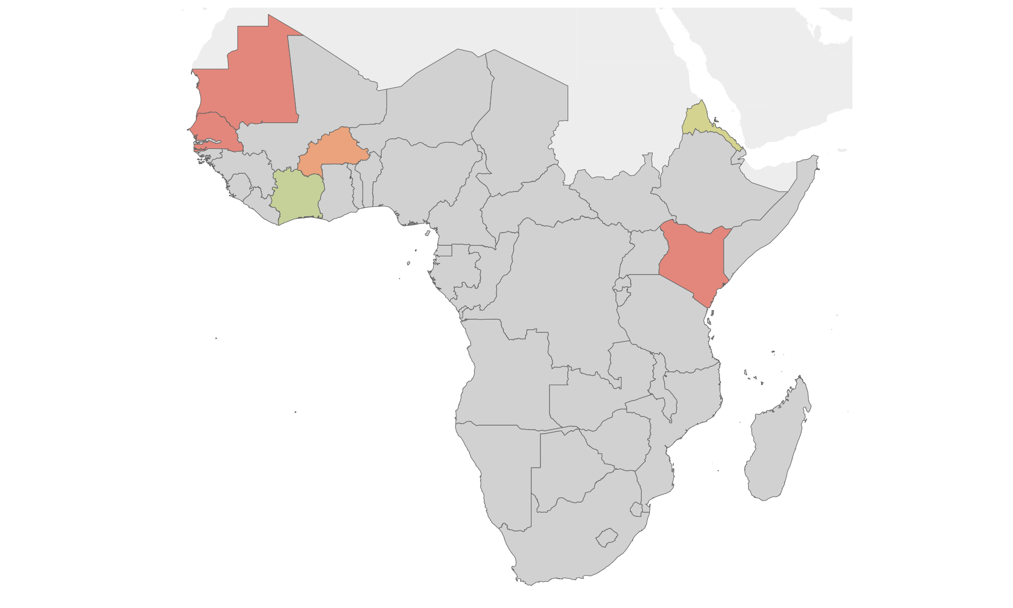 Sub-Saharan Africa map